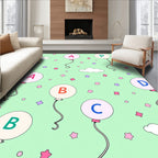 Pastel Balloons With Stars And Clouds Rug