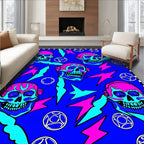 Bold Skull Lightning Bolt Trio Rug