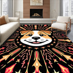 Vibrant Dog Starburst Radiant Rug