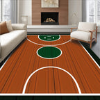 Classic Wooden Court Geometric Rug