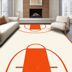 Vintage Orange Court Lines Rug