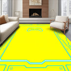 Neon Yellow Cyberpunk Controller Rug
