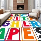 Multicolor Alphabet Blocks Rug