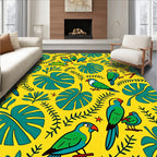 Tropical Parrot and Frog Jungle Rug