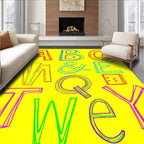 Vibrant Alphabet Art Rug