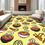 Whimsical Ramen Bowl Swirl Rug