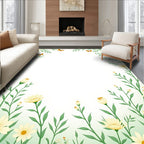 White Daisy Garden Butterfly Accent Rug