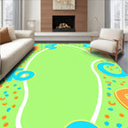 Lime Green Playful Alphabet Confetti Rug