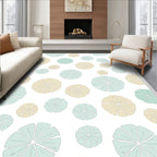 Soft Peach Aqua Petal Scatter Rug
