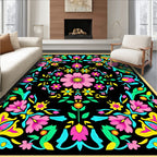Vibrant Floral Medallion Array Rug