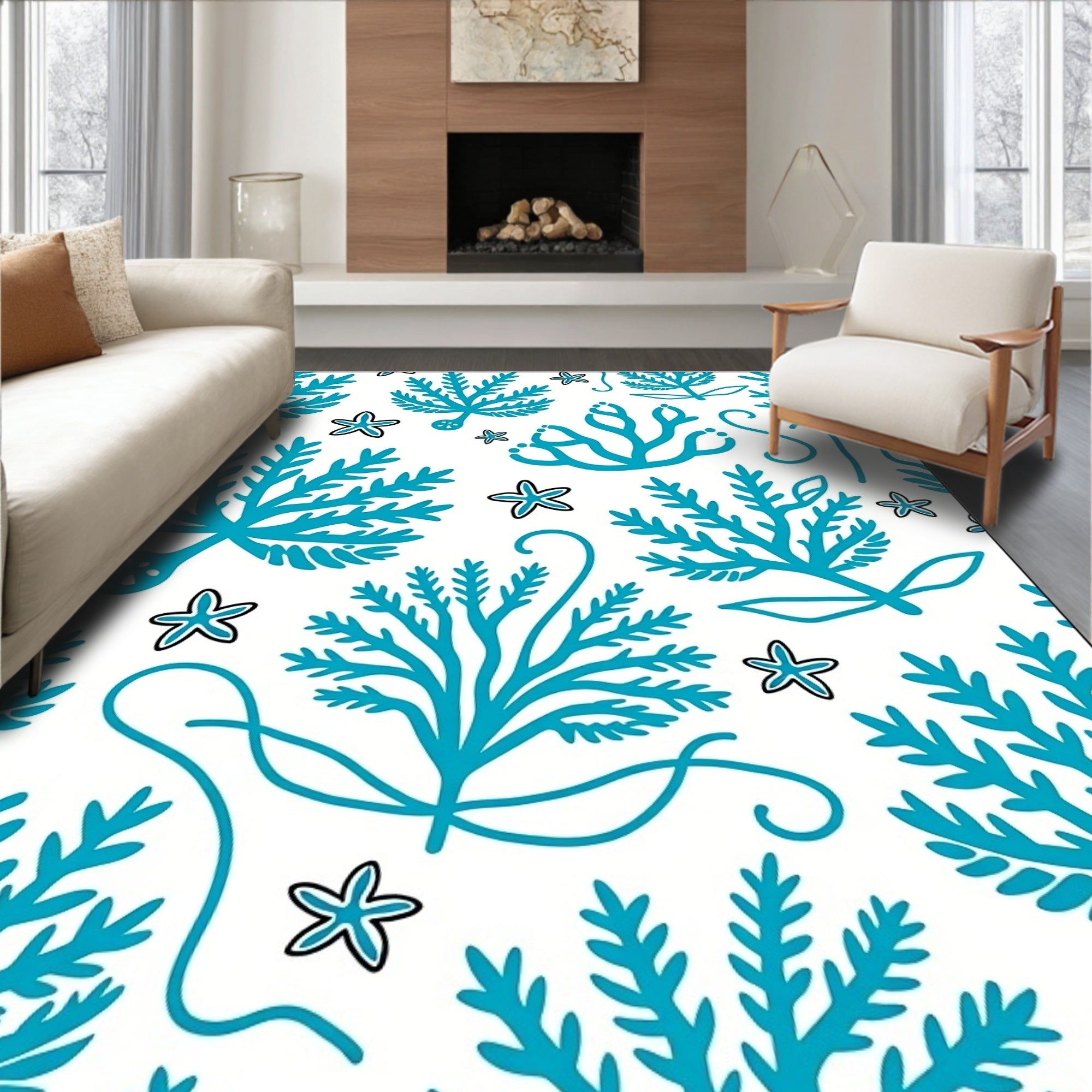 Aqua Marine Life Coastal Collection Rug