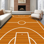 Bold Court Lines Wood Grain Rug