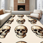Bold Skull Collage Artwork Rug