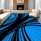Dynamic Electric Blue Streaks Rug