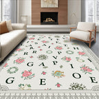 Floral Letter Arrangement Rug
