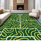 Emerald Forest Labyrinth Swirl Rug