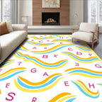 Playful Alphabet Waves Rug