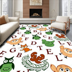 Whimsical Owl And Alphabet Friends Rug