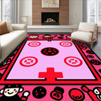 Pink And Red Sports Characters Rug