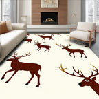 Brown Deer Antler Repeat Rug