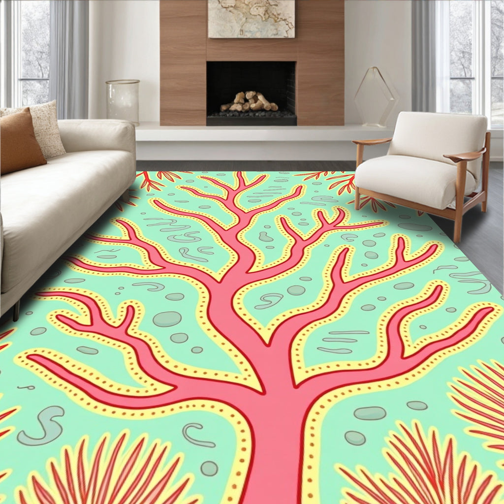 Coral Reef Branching Garden Rug