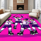Celebration Hockey Players Confetti Rug