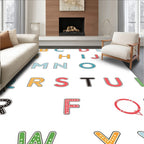Alphabet Collection Vibrant Color Blocks Rug