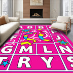 Colorful Alphabet Blocks Fun Shapes Rug