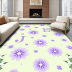 Pastel Lavender Floral Mandala Medley Rug
