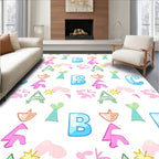 Playful Alphabet Letters and Shapes Rug