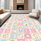 Whimsical Alphabet Blocks Pastel Rug