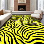 Bold Yellow Zebra Stripe Rug