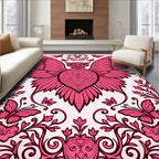 Whimsical Pink Butterfly Owl Garden Rug