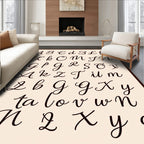 Classic Script Alphabet Collection Rug
