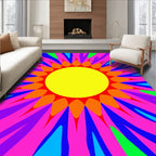 Vibrant Sunburst Bright Floral Rug