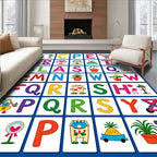Alphabet Friends Fun Collage Rug