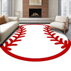Classic Red Baseball Stitch Rug