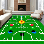 Mod Green Field Concentric Circles Icons Rug
