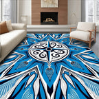 Blue Oceanic Starburst Medallion Rug