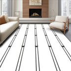 Modern Black Bamboo Column Rug