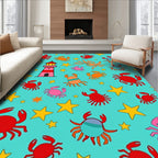 Coastal Crab Lighthouse Star Medley Rug