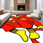 Radical Red Yellow Character Action Rug