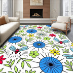 Whimsical Insect Floral Garden Medley Rug