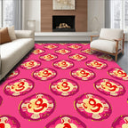 Crimson Gold Floral Medallion Rug