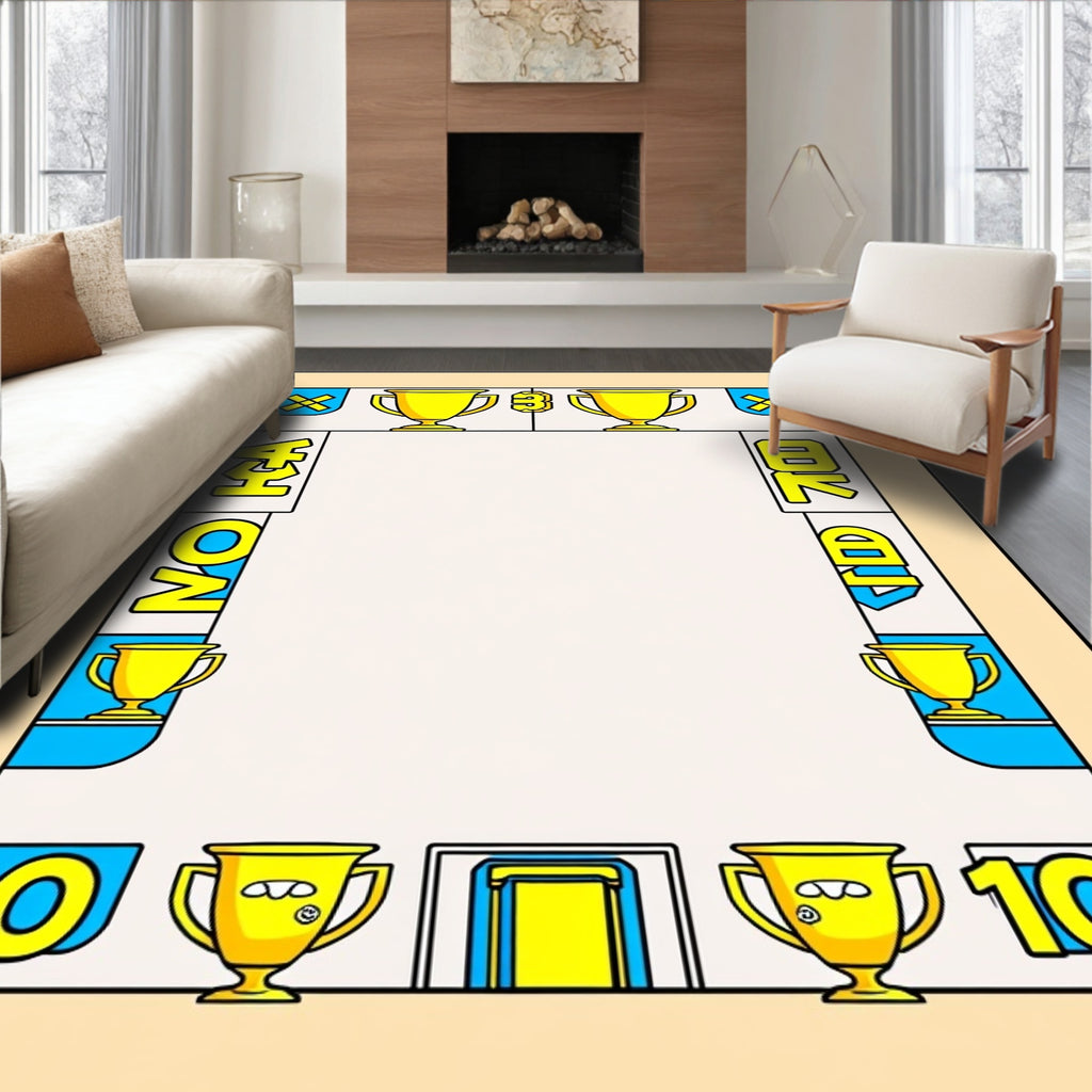 Retro Golden Trophy Champion Competition Rug