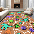 Playful Dinosaur Jungle Adventure Rug
