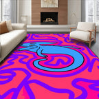 Blue Dragon Coral Swirl Rug