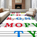Colorful Alphabet Musical Notes Rug