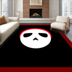 Bold Red Skull Aura Rug